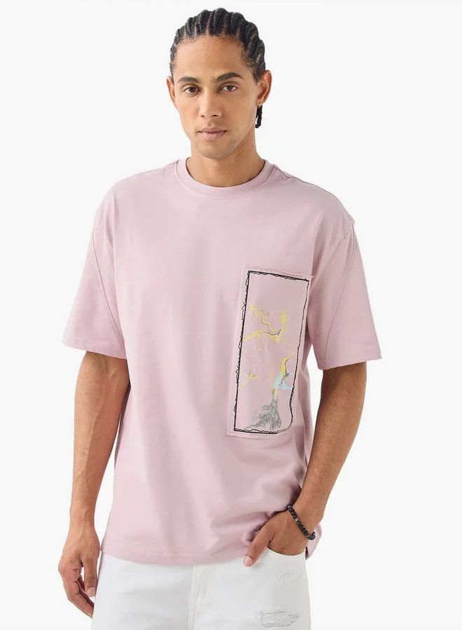 لي كوبر تيشيرت لي كوبر برقبة دائرية بتفاصيل مطرزة